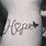 Hope Word Tattoo