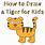 How to Draw an Easy Tiger