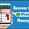 How to Get Deleted Whats App Messages Back