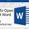 How to Open Microsoft Word