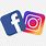 Instagram and Facebook Logo Clip Art