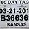Kansas Temporary License Plate