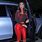 Kim Kardashian Red Leather Pants