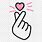Korean Hand Heart Emoji