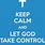 Let God Take Control
