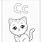 Letter C Cat Coloring Page
