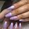 Lilac Glitter Nails