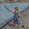 Little Boy Fishing Art