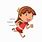 Little Girl Running Cartoon