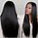 Long Black Wig Human Hair