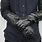 Long Leather Gloves Men