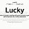 Lucky Meaning