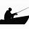 Man in Boat Fishing SVG