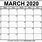 March Calendar to Print