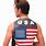 Men's Leather American Flag Vest