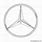 Mercedes Logo Line Drawing