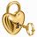 Metal Heart Key Lock