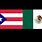 Mexican Puerto Rican Flag