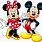 Mickey Mouse and Minnie Red