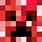 Minecraft Red Creeper Face