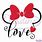 Minnie Mouse Love SVG