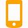 Mobile Phone Icon Orange
