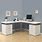 Modern White L-shaped Desk