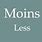 Moins in French