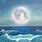 Moon Ocean Painting