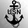 Navy Anchor Outline