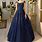 Navy Blue Ball Gown Prom Dresses