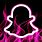 Neon Pink Snapchat Logo