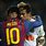 Neymar Huging Messi
