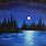Night Landscape Painting Easy