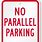 No Parallel Parking Sign
