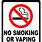 No Smoking Vaping Sign