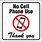 No Talking On Cell Phone Sign