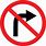 No Turning Right Sign