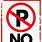 No-Parking Here. Sign