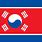 North Korea and South Korea Flag