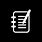 Notes Icon Black and White