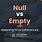 Null vs Empty