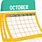 October Month Calendar Clip Art