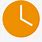 Orange Clock Icon