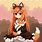 Orange Fox Girl Anime