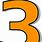 Orange Number 3 Clip Art