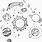 Outer Space Clip Art Black and White