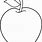 Outline of an Apple Clip Art