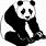 Panda Clip Art Black White