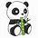 Panda Drawing Cute Bamboo